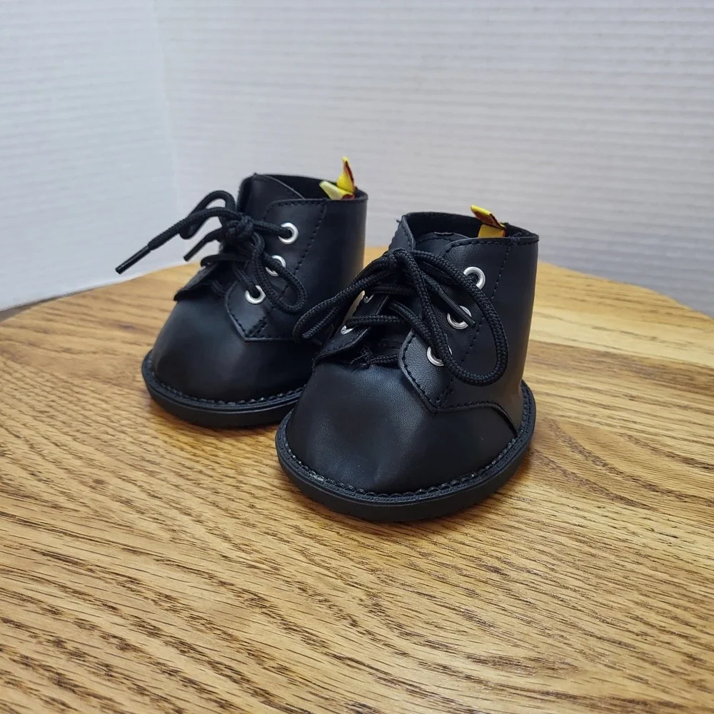 Build A Bear Workshop Faux Leather Lace Up Boots Plush Stuffed Animal Accessory